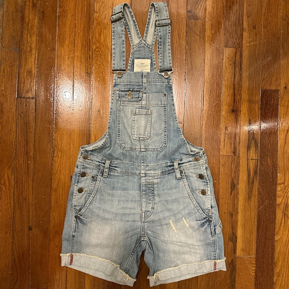 Denim Boyfriend Overall Shorts